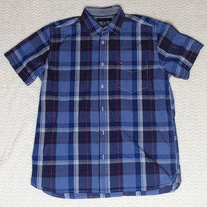 Tommy Hilfiger Plaid Button Down Shirt Large